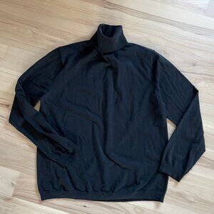BANANA REPUBLIC Stretch Merino Turtleneck XL Black